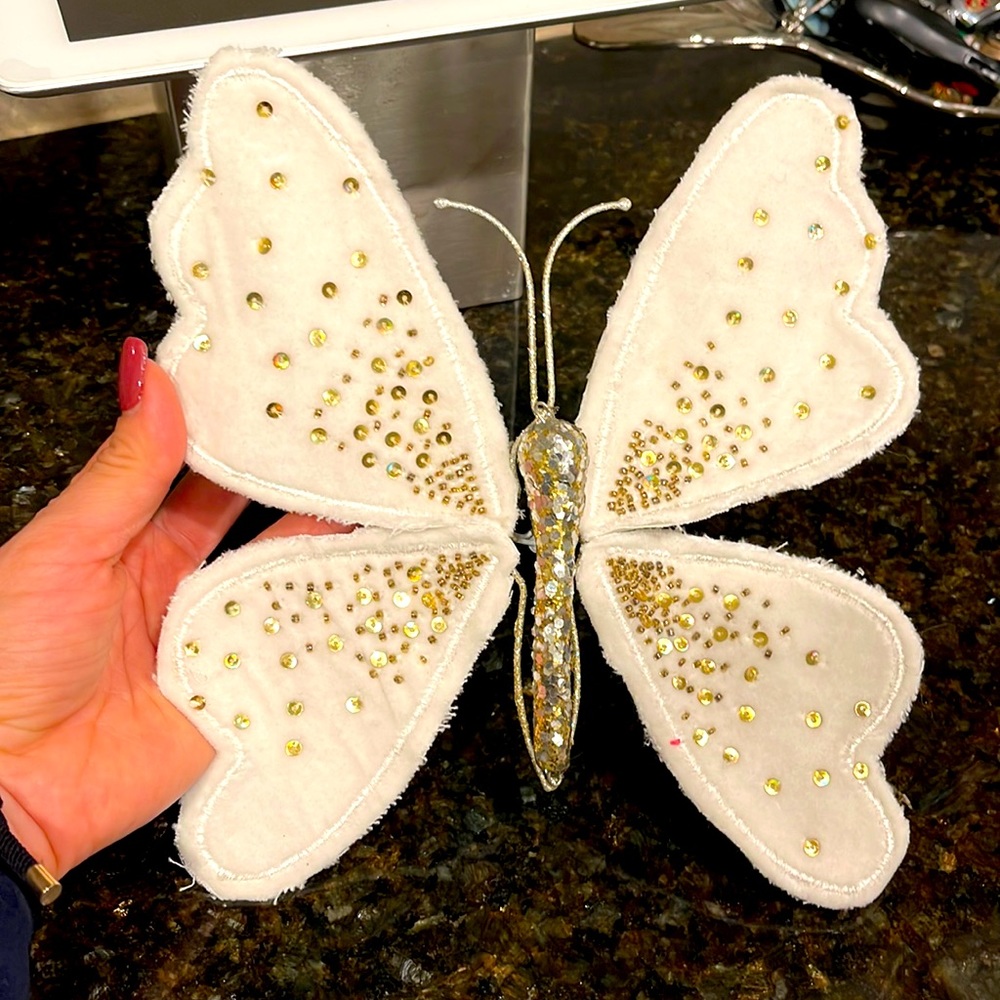 Pottery barn velvet butterflies